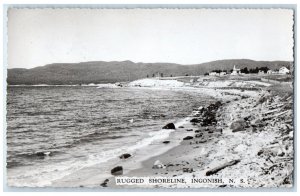 View Of Rugged Shoreline Ingonish Nova Scotia Canada RPPC Photo Posted Postcard