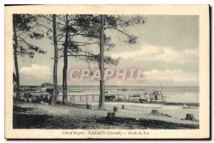 Old Postcard Cote d'Argent Cazaux (Gironde) Lake Edge