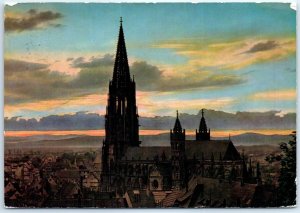 Postcard - Münster im Abendlicht - Freiburg, Germany