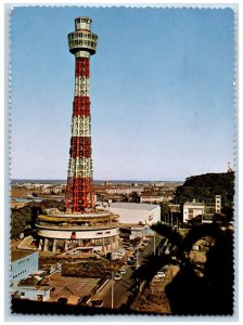 Yokohama Japan Postcard The Marin Tower Buildings Nearby 1966 Posted Vintage