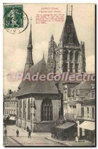 Postcard Old Orne Eagle Church of Saint Martin is a mixture of XII century XV...