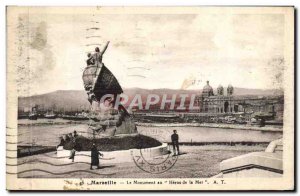 Old Postcard Marseille Monument In Heroes of the Sea