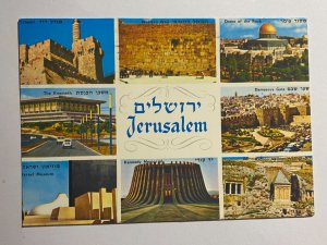POSTED 1984  PICTURE POSTCARD ISRAEL -  JERUSALEM MULTI VIEW (KK4160) 