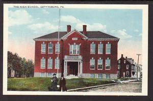 High School Gettysburg PA Post Card 5228