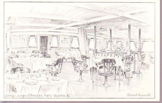 Dining Lounge of Princess Mary - Victoria, BC