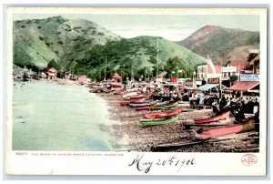1906 The Beach at Avalon Santa Catalina Island California CA Antique Postcard