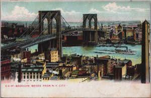 Brooklyn Bridge New York City Vintage Postcard C036