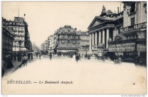 BRUXELLES.-Le Boulevard Anspach (Palais des PARFUM) , Belgium , 1890s