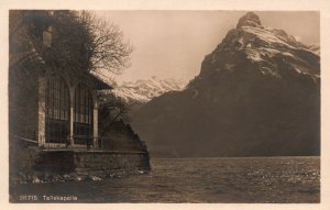 View of Tellskapelle Tellsplatte Lake Lucerne Switzerland Vintage Postcard c1910