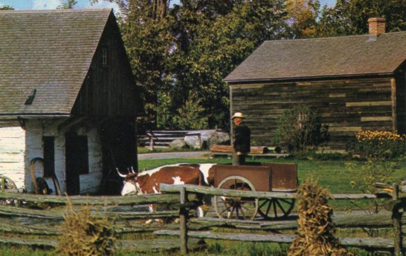 Canada - Ontario, Morrisburg. Upper Canada Village. Ox Cart, Blacksmith's Sho...