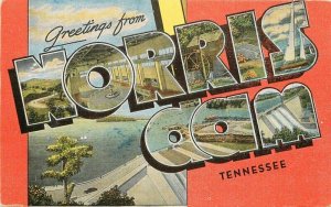 North Dam Tennessee Large Letters Multi Standard Kropp 1940s Postcard 21-7643