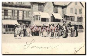 Old Postcard Donkey Mule Berck Beach Donkeys