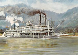 Homer Smith River Steamship, Excursion Boat Painting Ferry Boat Ship 