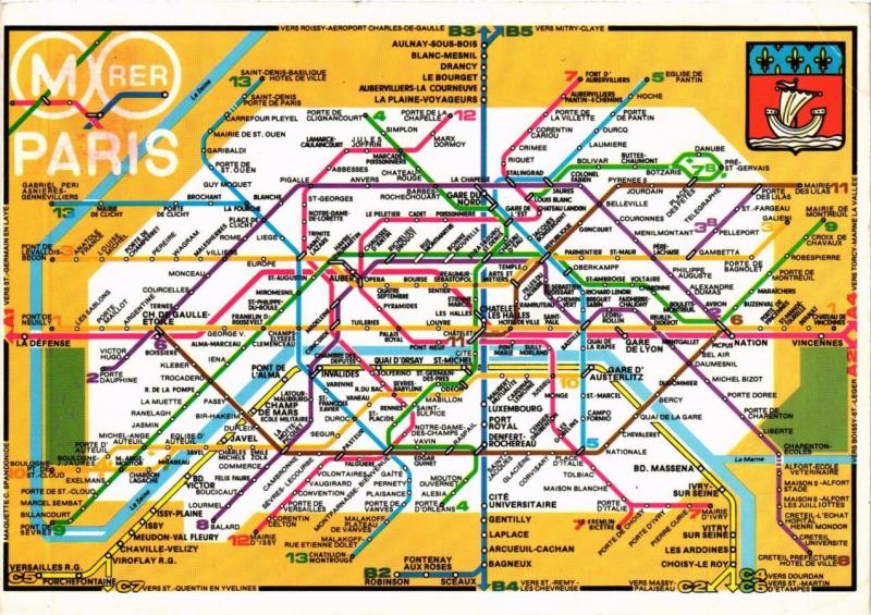 CPM PARIS Plan du mérto (réseaux urbain et régional) (305167)