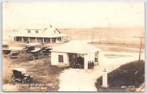 RPPC River Cave Carey Ohio Ingall Studio Vintage Cars Gas Station 1910s