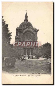 Paris - 8 - St. Augustine Church - Old Postcard