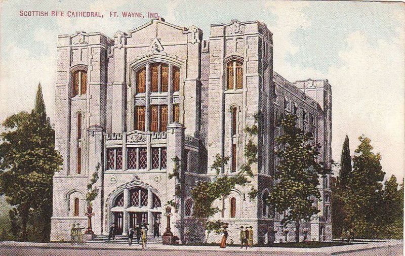 Postcard Scottish Rite Cathedral Ft Wayne IN