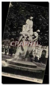 Paris - 17 - Statue of & # 39Alexandre Dumas son - Old Postcard