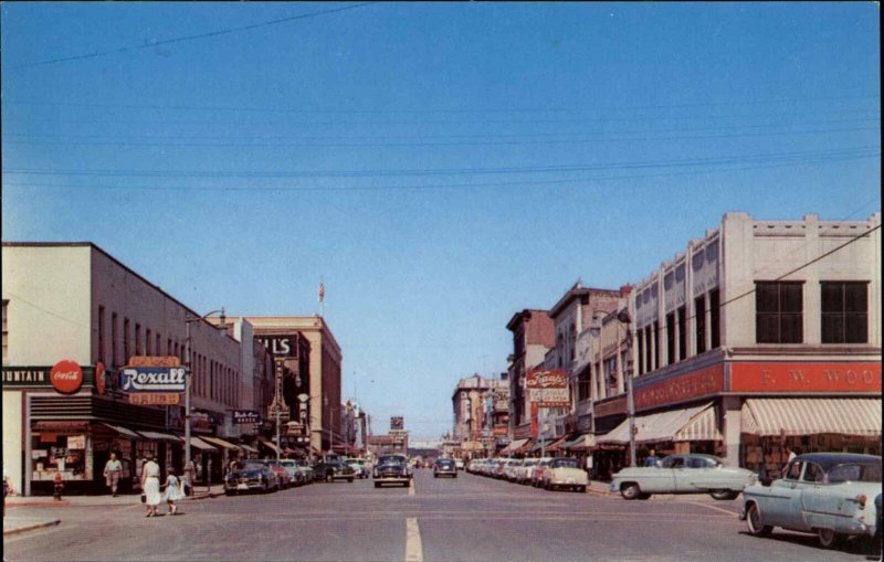 Green Bay Wisconsin WI Washington Street Scene Vintage Postcard