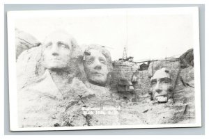 Vintage 1930's RPPC Postcard Mt. Rushmore Construction Black Hills South Dakota 
