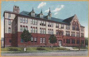 Jamaica, Long Island, New York-Jamaica High School, school girl out front - 