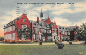 Montgomery Alabama 1947 Postcard Flowers Hall Huntingdon College