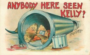 C-1910 Anybody here seen Kelly Comic Humor Carmichael Postcard 21-10801