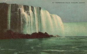Vintage Postcard 1930's Horseshoe Falls Canadian Waterfalls Niagara Canada