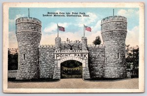 Chattanooga TN-Tennessee Entrance Gate Into Point Park Lookout Mountain Postcard