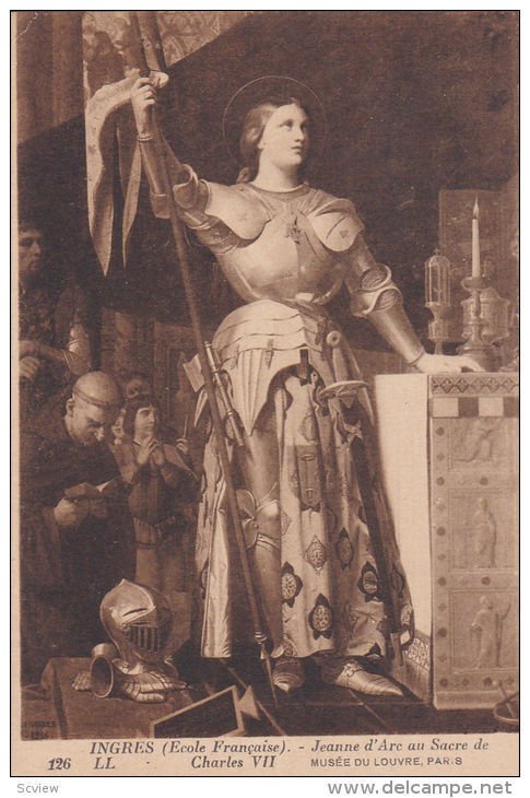 INGRES (Ecole Francaise), Jeanne d'Arc Au Sacre De Musee Du LOUVRE, Charles V...