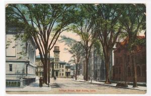 College Street New Haven Connecticut 1910 postcard