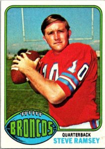 1976 Topps Football Card Steve Ramsey Denver Broncos sk4232