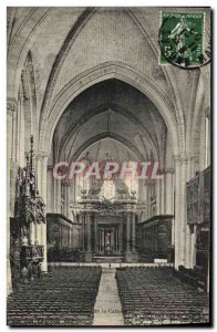 Old Postcard Angers Inside the cathedral