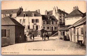 Port Louis Entree De La Ville France Antique Black & White Postcard