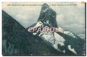 Old Postcard Dauphine line Grenoble Gap Mont Aiguille in winter