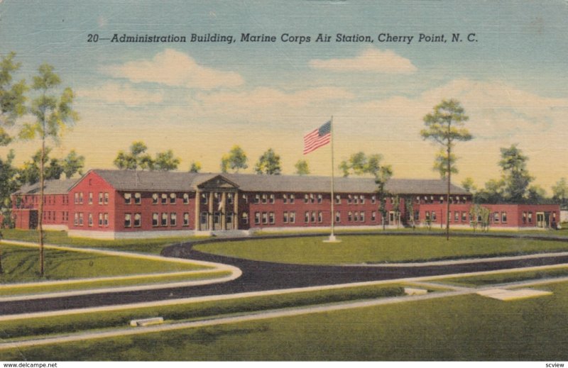 CHERRY POINT , North Carolina , 30-40s ; Admin Bldg , Marine Corps Air Station