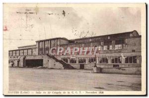 Postcard Old Nantes Chamber 31th Congress of the CGT November 1938