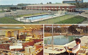 Sarnia Ontario Canada 1950-60s Postcard Guildwood Inn Multiview Swimming Pool