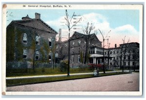 1921 General Hospital Buffalo New York NY Posted Antique Postcard