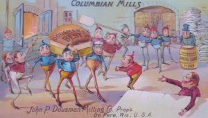 1880s Palmer Cox Brownies Columbian Mills Dousman Flour New Castle PA Trade Card