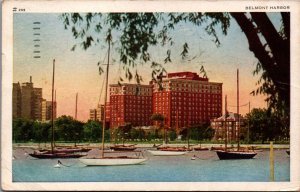 USA Belmont Harbor Illinois Vintage Postcard C004