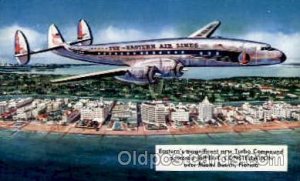 Miami Beach, FL USAAirline, Airplane Postcard