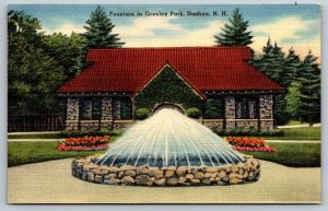 Greeley Park  Nashua  New Hampshire  Postcard