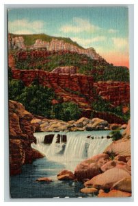 Vintage 1940's Postcard Oak Creek Canyon Highway 79 Flagstaff Prescott Arizona