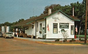 Vintage Postcard 1976 Jimmy Carter Headquarters Old Railroad Depot Plains GA