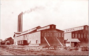Postcard MI Bellevue - Modern Reprint of  Burt Portland Cement Works