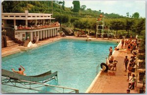 Selecta Swimming Pool Swimmers In East Djawa Indonesia Holiday Resort Postcard