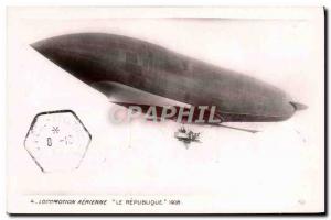 Old Postcard Aviation Airship Zeppelin the republic in 1908