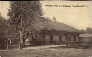 East Palestine Ohio OH Pennsylvania Depot RR Station c1910 Postcard