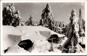 Snow At Mount Wilson Hotel Orange County California Vintage RPPC C211